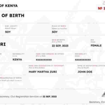 Kenya Government Rolls Out Uniform Identification Scheme for Vital Records