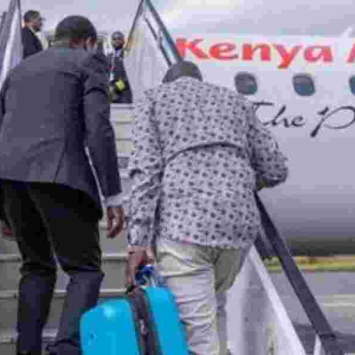 Deputy President Gachagua Opts for Commercial Flight, Carries Own Luggage