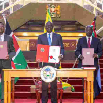 Ruto Assents to IEBC Bill with Raila, Kalonzo in Attendance