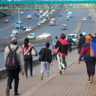 Only 2% of Kenyans Drive to Work, 73% Walk