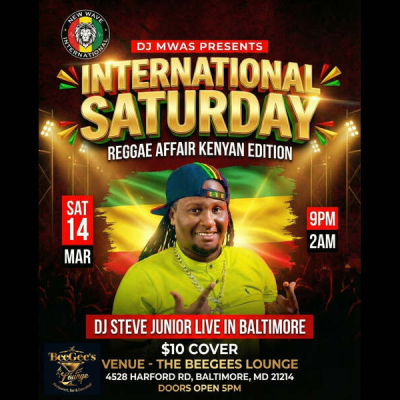 Reggae Affair Kenyan Edition Feat. DJ Steve Junior: March 14, 2026 in Baltimore, MD