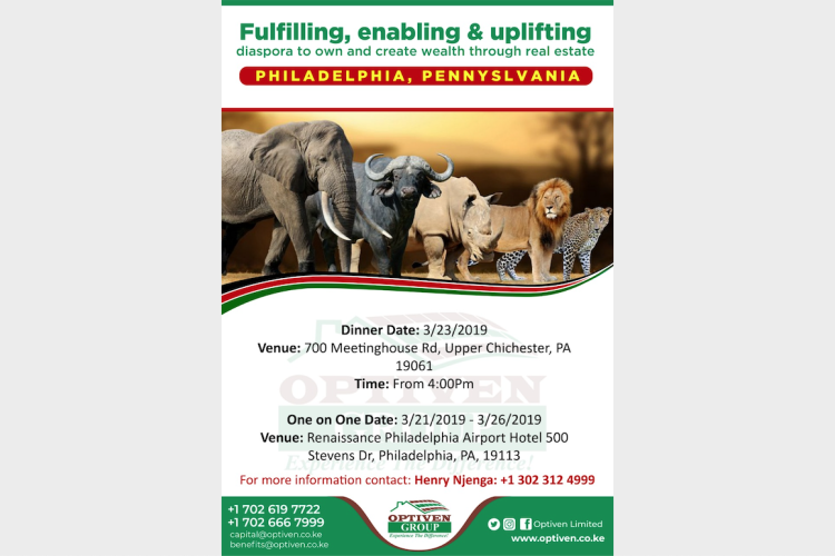 Real Estate Firm Optiven Visits Philadelphia, Pennsylvania March 21st to March 26th