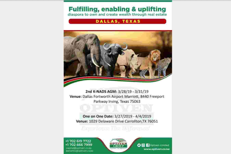 Real Estate Firm Optiven Visits Dallas, Texas March 27th to April 4th 